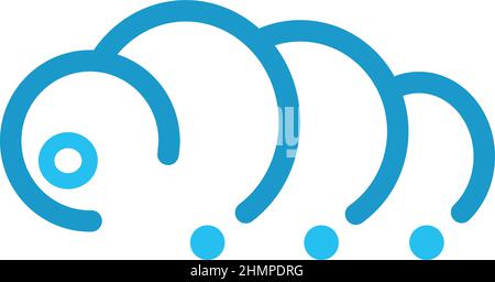 Simple Abstract Design of Waterbear - Tardigrade - Logo Vector Illustrazione Vettoriale