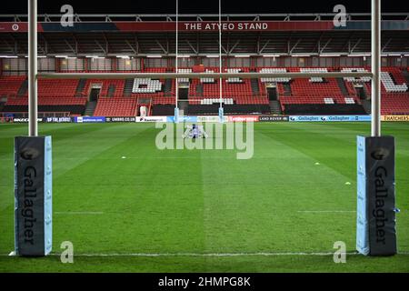 Bristol, Regno Unito. 11th Feb 2022. 11th febbraio 2022; Ashton Gate Stadium, Bristol, South Gloucestershire, Inghilterra; Gallagher Premier League rugby, Bristol Bears versus London Irish: General View of Ashton Gate Stadium and pitch Credit: Action Plus Sports Images/Alamy Live News Foto Stock