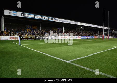 Castleford, Regno Unito. 11th Feb 2022. Castleford, Inghilterra - 11 Febbraio 2022 - General View The Mend-A-Hose Stadium Before the Rugby League Betfred Super League Round 1 Castleford Tigers vs Salford Red Devils al Mend-A-Hose Stadium, Castleford, UK Dean Williams Credit: Dean Williams/Alamy Live News Foto Stock