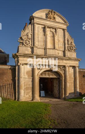 L'ingresso principale del forte di Tilbury a Tilbury Essex Foto Stock
