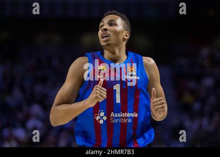 Madrid, Spagna. 11th Feb 2022. Dante Exum durante la vittoria del FC Barcellona sul Real Madrid 68 - 86 in Turkish Airlines Eurolega Regular Season Game (round 26) celebrato a Madrid (Spagna) al Wizink Center. Febbraio 11th 2022. (Credit Image: © Juan Carlos GarcÃ-A Mate/Pacific Press via ZUMA Press Wire) Credit: ZUMA Press, Inc./Alamy Live News Foto Stock