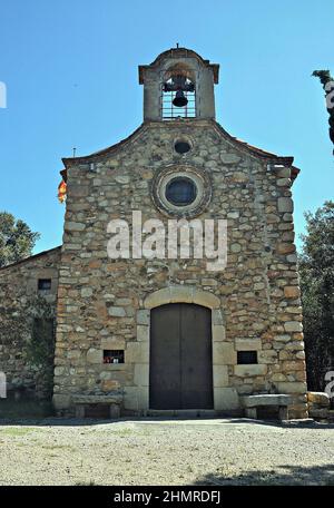 Eremo di Santa Anna in Breda nella regione la Selva provincia di Gerona, Catalogna, Spagna Foto Stock