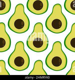 Avocado modello senza cuciture per tessuti e tessuti e confezionamento e regali e carte e biancheria Foto Stock