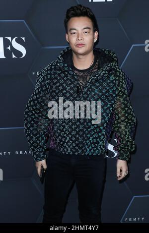 HOLLYWOOD, LOS ANGELES, CALIFORNIA, USA - 11 FEBBRAIO: Kane Lim arriva alla Fenty Beauty and Fenty Skin Celebration ospitata da Rihanna, che si tiene presso Goya Studios il 11 febbraio 2022 a Hollywood, Los Angeles, California, USA. (Foto di Xavier Collin/Image Press Agency) Foto Stock