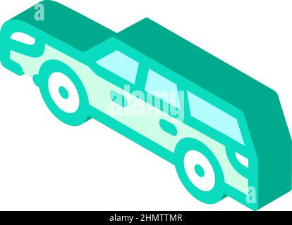 station wagon station wagon station station station wagon station isometric icona vettore illustrazione Illustrazione Vettoriale