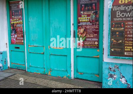 Great Yarmouth Winter Gardens edificio derelitto sul fronte mare Norfolk Inghilterra Foto Stock