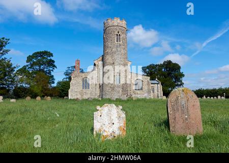 St Andrews Church, Wickmere, Norfolk, Inghilterra. Foto Stock