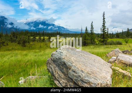 Saskatchewan Valley in jasper canada Foto Stock