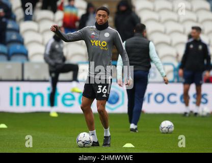 Huddersfield, Inghilterra, 12th febbraio 2022. Daniel Jebbison di Sheffield Utd durante la partita del campionato Sky Bet al John Smith's Stadium di Huddersfield. Il credito d'immagine dovrebbe leggere: Simon Bellis / Sportimage Credit: Sportimage/Alamy Live News Foto Stock