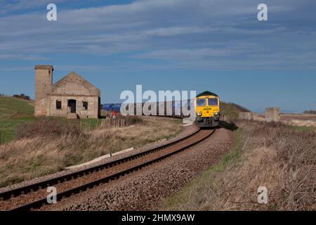 19/11/2015 Brotton (ramo di Boulby, Teeside) 66597 6F23 0947 Middlesborough - Boulby Foto Stock