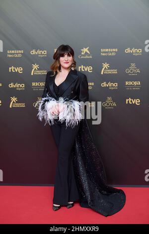 12 febbraio 2022, Valencia, Valencia, Spagna: Rozalen partecipa al premio Goya 36th - Red Carpet al Palau de les Arts Reina Sofia il 12 febbraio 2022 a Valencia, Spagna (Credit Image: © Jack Abuin/ZUMA Press Wire) Foto Stock