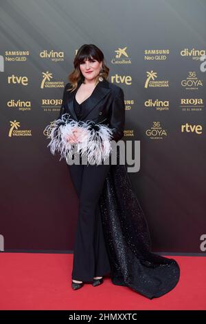 12 febbraio 2022, Valencia, Valencia, Spagna: Rozalen partecipa al premio Goya 36th - Red Carpet al Palau de les Arts Reina Sofia il 12 febbraio 2022 a Valencia, Spagna (Credit Image: © Jack Abuin/ZUMA Press Wire) Foto Stock