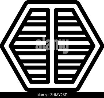 illustrazione vettoriale dell'icona della linea del sistema di ventilazione Illustrazione Vettoriale