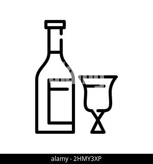 Chiesa vino icona. Icona tratto modificabile pixel Perfect Illustrazione Vettoriale