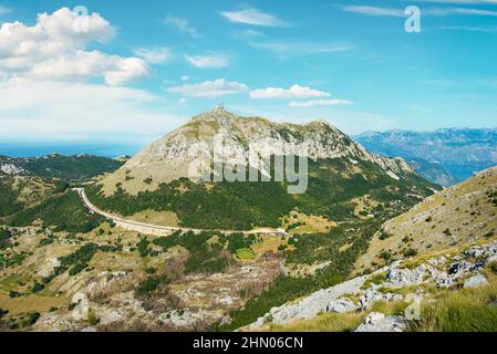 Regione montana nel Parco Nazionale di Lovcen in Montenegro Foto Stock