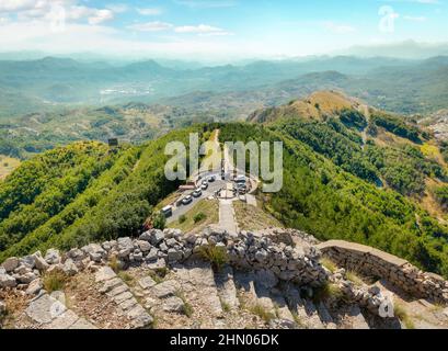 Regione montana nel Parco Nazionale di Lovcen in Montenegro Foto Stock