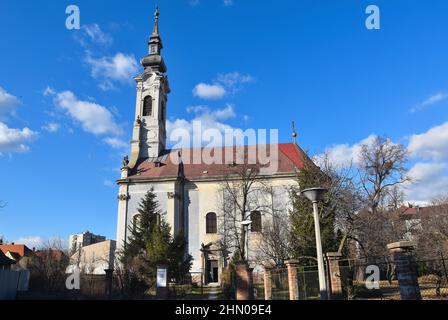 Miskolc, una grande città dell'Ungheria settentrionale: Chiesa barocca ortodossa, una volta per la popolazione greca e serba Foto Stock