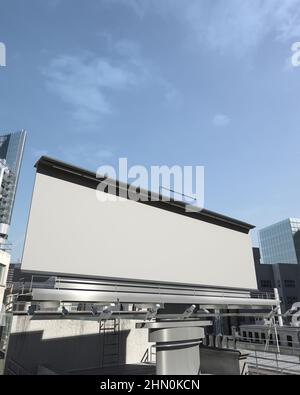 Pubblicità Outdoor mockup Affissioni in città Foto Stock