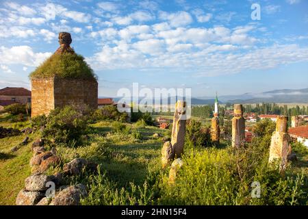 Himmet Baba Dome view, periodo Seljuk, provincia di Eskişehir Foto Stock