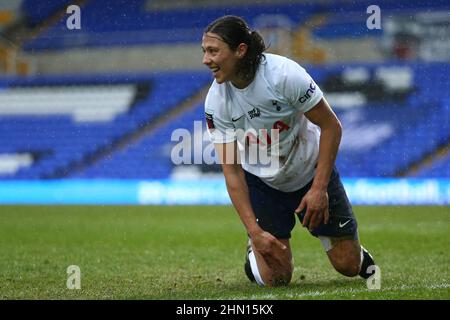 BIRMINGHAM, REGNO UNITO. FEB 13th Rachel Williams di Tottenham Hotspur reagisce durante la partita Barclays fa Women's Super League tra Birmingham City e Tottenham Hotspur a St Andrews, Birmingham domenica 13th febbraio 2022. (Credit: Kieran Riley | MI News) Credit: MI News & Sport /Alamy Live News Foto Stock