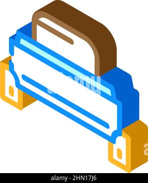 pulsante di commutazione icona isometrica illustrazione vettoriale Illustrazione Vettoriale