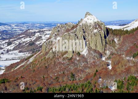 Les Roches Sanadoire nei pressi di Mont-Dore in Francia Foto Stock