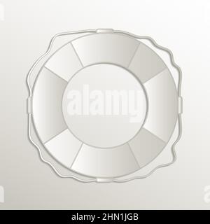 Icona simbolo Lifebuoy, carta per biglietti d'auguri 3D raster naturale Foto Stock