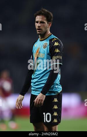 Torino, Italia. 12th Feb 2022. Mattia Aramu (Venezia FC) si presenta durante il Torino FC vs Venezia FC, Campionato italiano di calcio A a Torino, Italia, Febbraio 12 2022 Credit: Independent Photo Agency/Alamy Live News Foto Stock