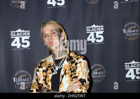 Las Vegas, Nevada, Stati Uniti. 12th Feb 2022. AARON CARTER al Larry Flynt's Hustler Club di Las Vegas 12 febbraio 2022 credito: ENT/Alamy Live News credito: ENT/Alamy Live News Foto Stock