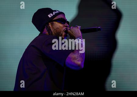 2 Chainz è un rapper americano, durante il 2022 Legendz della Streetz Miami tour alla FLA Live Arena. Foto Stock