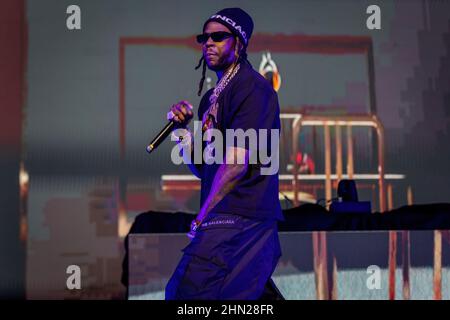 2 Chainz è un rapper americano, durante il 2022 Legendz della Streetz Miami tour alla FLA Live Arena. Foto Stock