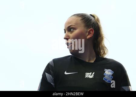 BIRMINGHAM, REGNO UNITO. FEB 13th Emily Ramsey di Birmingham City ha ritratto durante la partita Barclays fa Women's Super League tra Birmingham City e Tottenham Hotspur a St Andrews, Birmingham Domenica 13th Febbraio 2022. (Credit: Kieran Riley | MI News) Credit: MI News & Sport /Alamy Live News Foto Stock