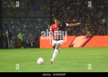 Buenos Aires, Argentina. 13th Feb 2022. Boca Juniors e Colon durante una partita come parte del Torneo Liga Profesional 2022 all'Estadio Alberto J. Armando il 13 febbraio 2022 a Buenos Aires, Argentina. Credit: Gabriel Sotelo/FotoArena/Alamy Live News Foto Stock