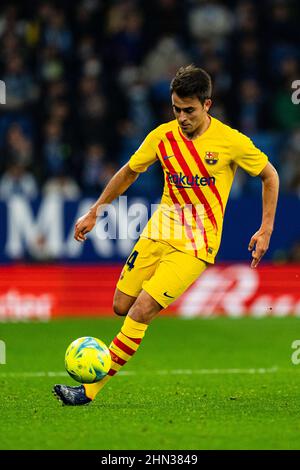 Barcellona, Spagna. 13th Feb 2022. Eric Garcia (FC Barcellona) durante la partita di calcio la Liga tra RCD Espanyol e FC Barcelona, allo stadio Cornella-El Prat il 13 febbraio 2022 a Barcellona, Spagna. Foto: SIU Wu. Credit: dpa/Alamy Live News Foto Stock