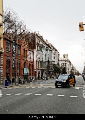 Fundacio Antoni Tapies, Carrer Arago, Barcellona, Catalogna, Spagna Foto Stock