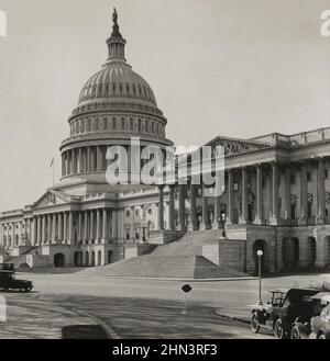 Foto d'epoca del Campidoglio degli Stati Uniti (fronte est), Washington, D.C. USA. 1926 Foto Stock