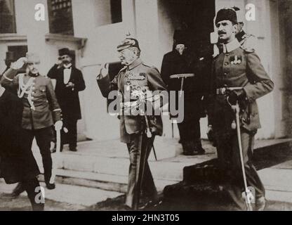 Generale Maresciallo di campo von der Goltz a Costantinopoli. 1916 Wilhelm Leopold Colmar Freiherr von der Goltz (1843 – 1916), noto anche come Goltz Pasha, wa Foto Stock