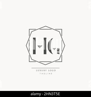Luxury Modern ha Letter Business Logo Design Alphabet icona Vector Symbol. Modello di logo ha con lettere creative minimal. Illustrazione Vettoriale