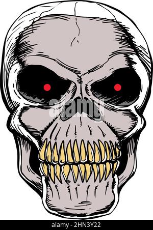 Illustrazione del vettore umano del cranio Illustrazione Vettoriale