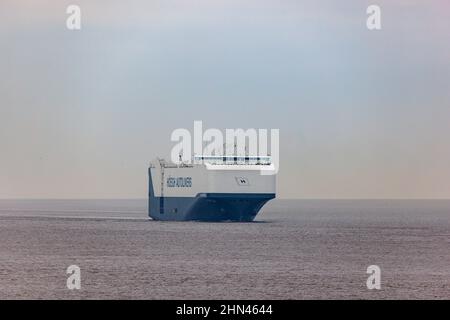 RoRo Hoegh Trotter in direzione dei moli di Royal Portbury Foto Stock