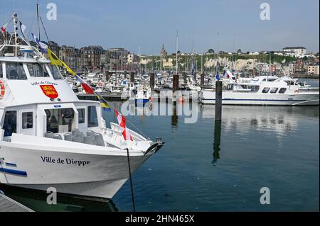 Il porto di plaisance di Dieppe, Francia Foto Stock