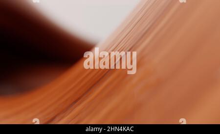 Oggetto curvo astratto in legno - 3D illustrazione (rendering), può essere usato come sfondo Foto Stock