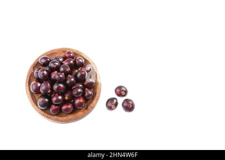 Euterpe oleracea - Acai frutto della Manaca delle Palme Foto Stock