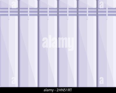 Vettore cartoon con icona vettoriale centrale. Sala elettrica. Parete riscaldante Illustrazione Vettoriale