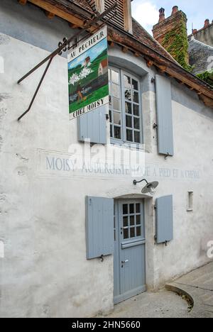 L'auberge des Sœurs Moisy è stato fatto da pittori che si incontravano, dormivano e lavoravano lì a St-Céneri-le-Gérei, Normandia, Francia Foto Stock