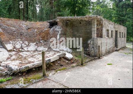 Nel 1943, i tedeschi costruirono una base di lancio per il loro razzo V-1 nei boschi nei pressi di Ardouval, 20 km. A sud di Dieppe. Oggi, il sito è un monumento commemorativo del WW II Foto Stock