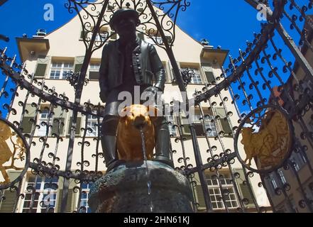 Hans im Glueck fontana a Stoccarda in Germania Foto Stock