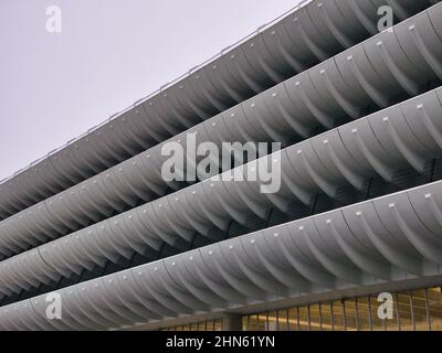 L'architettura brutalista della stazione degli autobus di Preston nel Lancashire nel nord del Regno Unito. Un edificio classificato di grado 2 costruito nel 1968 e nel 1969 Foto Stock