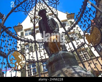 Hans im Glueck fontana a Stoccarda in Germania Foto Stock