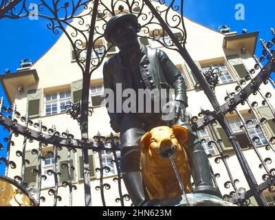 Hans im Glueck fontana a Stoccarda in Germania Foto Stock